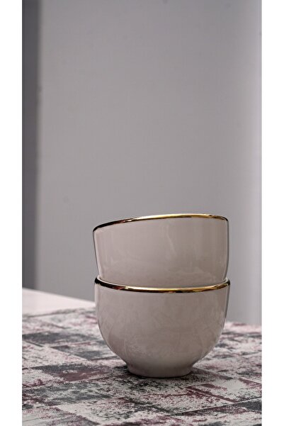 Heda Porselen 6-Piece 6-Person Gold Gilded Mirra Set (Made in Turkey)