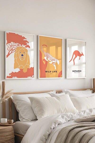 Postifull Set de picturi cu rame, 3 bucăți de rame albe și set de postere min...