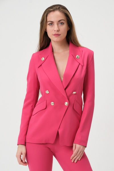 Shahiqa Yakası Düğmeli Blazer