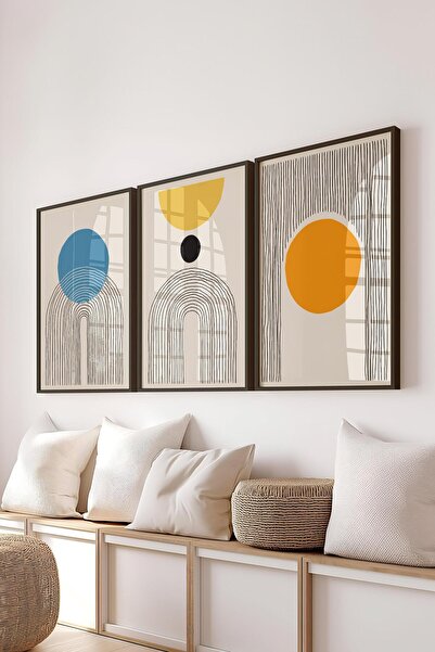 Postifull Set de pictură cu cadru, 3 bucăți cadru negru și set de postere cu ...