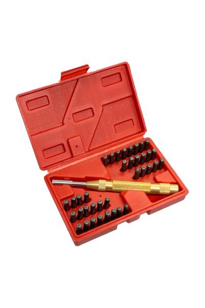 Partner PT03047 مجموعة دباسة أوتوماتيكية لأرقام الحروف الفولاذية 38 قطعة