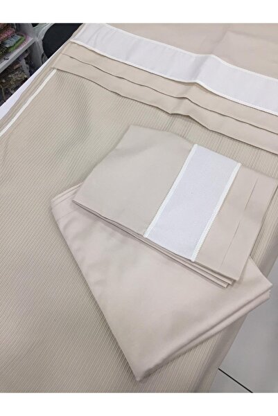 DUYGU KUMAŞ Etamin Bordür Detaylı Tek Kişilik Pike Seti (Akfil Kumaş Detaylı)