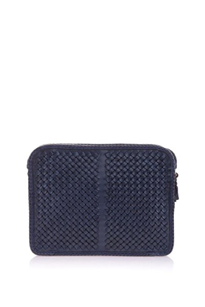 GÖN Hand Made Lacivert Kadın Çapraz Askılı Çanta Peke