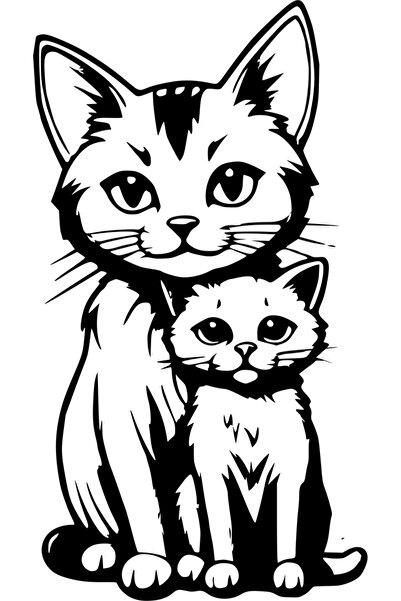 Reysa Tasarım ملصق القطط اللطيفة 2 10x10 سم ملصق ملون