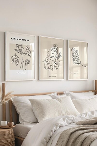 Postifull Set de pictură cu cadru, 3 bucăți de cadru alb și set de postere cu...