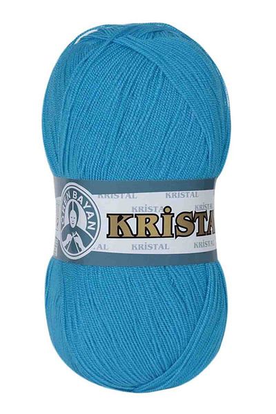 Ören Bayan Bright Turquoise Knitted Crystal Hand Knitting - Thread 025