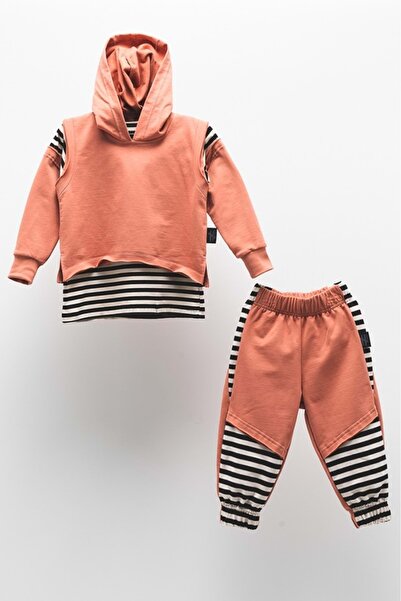 Mnk Baby&Kids Παιδική φόρμα εποχής 2 κλωστών - Hoodie, Badi και παντελόνι MNK...