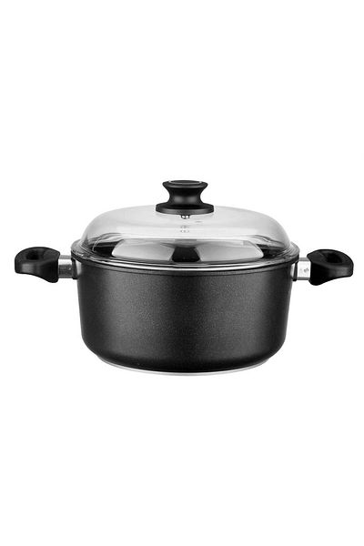 Leggno Blk2222Dt24 - Black Premium 24cm Deep Pot