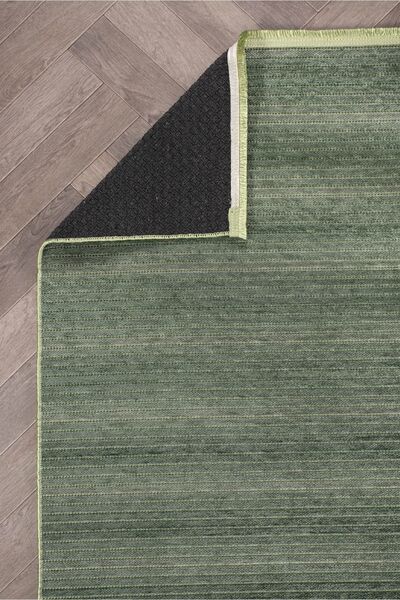Colore Home Ada Kaymaz Taban Yıkanabilir Dokuma Yeşil Kilim Yolluk