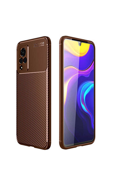 HAKTAN KILIF Vivo V21 Case Zore  Silicone Cover - Brown