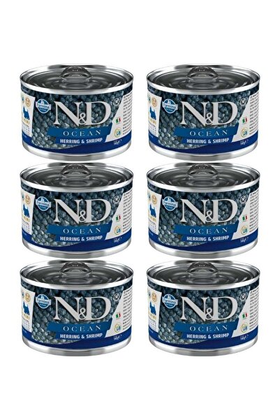 N&D Ocean Ringa Balığı Ve Karidesli Mini Irk Yetişkin Köpek Konservesi 140 gr...