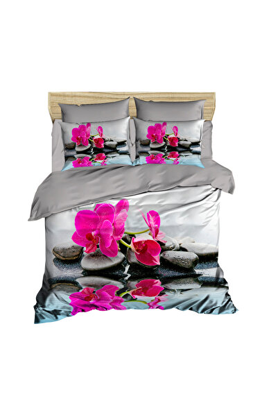 Fabeteks Orchid Pink 3D Digital Double Duvet Cover Set