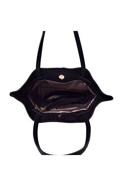 İskarpin Dámská kabelka do ruky a přes rameno s dlouhým popruhem a magnetem z pravé semišové černé kůže