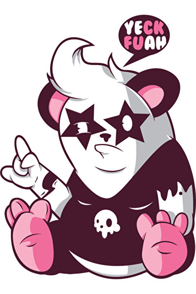 Reysa Tasarım ملصق باندا 10x10 سم ملصق ملون