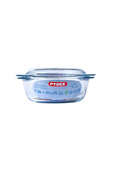 Pyrex 204A000/7743 Glass Round Oven Dish with Lid 2.1L