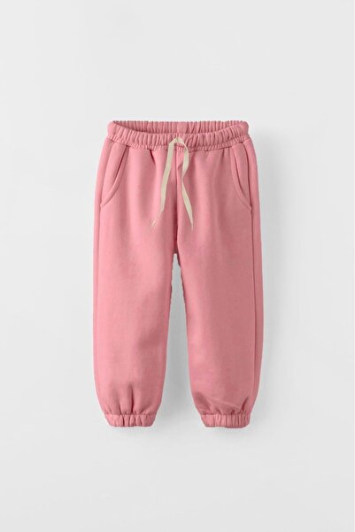 Mnk Baby&Kids Pantaloni de sport Jogger din bumbac cu 3 fire - MNK0645 PUDRA