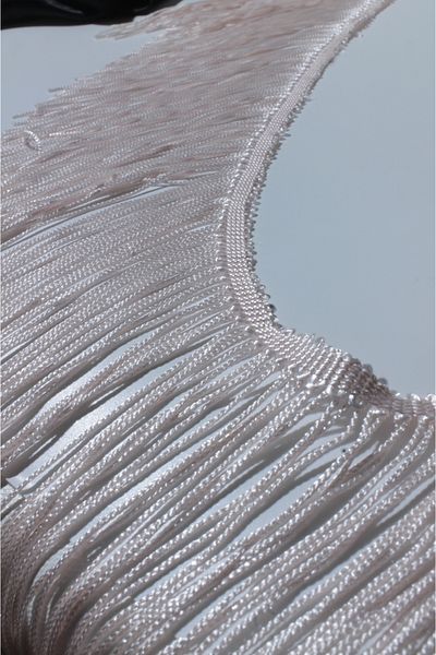 ÖZPAŞ TEKSTİL VE AKSESUAR Light Pink Fringe Strip - 14 cm