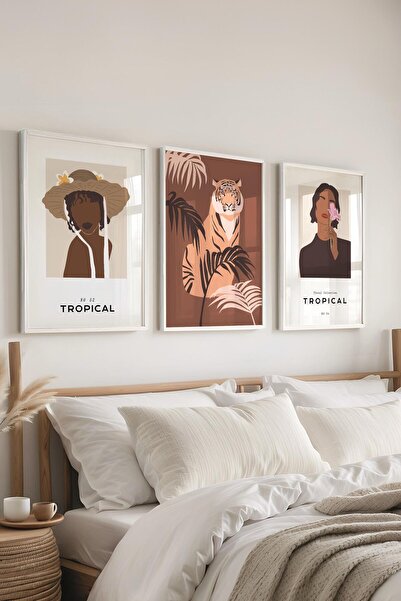 Postifull Set de pictură cu cadru, 3 bucăți de cadru alb și set de postere cu...