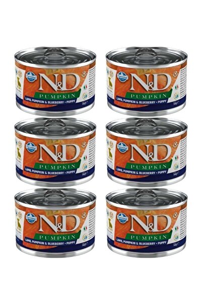N&D Pumpkin Kuzu Ve Yabanmersinli Tahılsız Mini Irk Yavru Köpek Konservesi 140 gr X 6 Adet