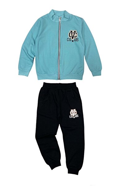 Mnk Baby&Kids Παιδική αθλητική φόρμα δύο κλωστών με φερμουάρ MNK0554 LIGHT MI...