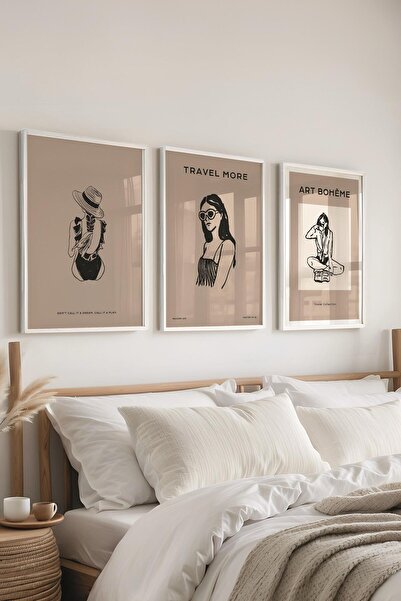 Postifull Set de pictură cu cadru, 3 bucăți de cadru alb și set de postere cu...