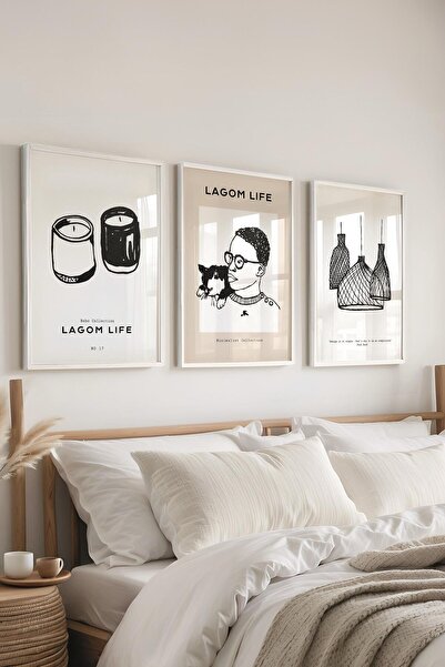 Postifull Set de pictură cu cadru, 3 bucăți de cadru alb și set de postere cu...