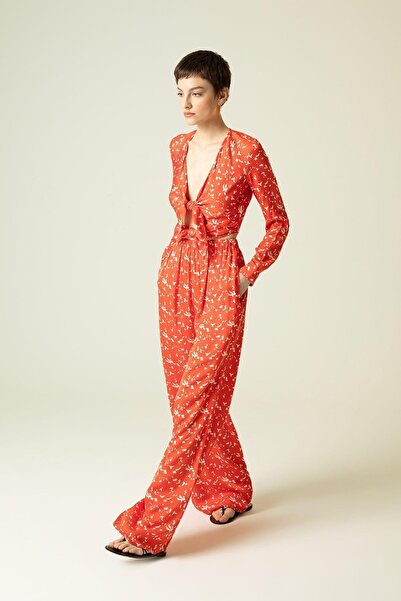 rue Beli Lastikli Desenli Narçiçeği Palazzo Pantolon