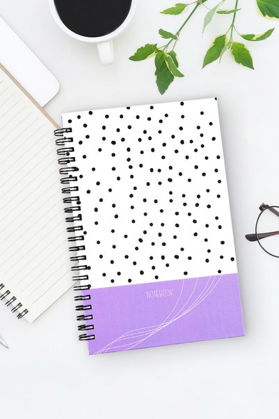 TrendHediye A5 Taslama Kapak Spiralli Çizgili Defter 13 X 21cm Model -1002