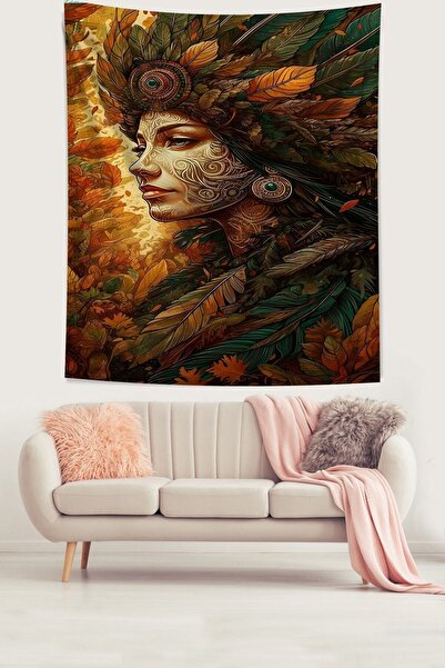 Generic Brand African Girl Stain Resistant Fabric Wall Cover Wall Tapestry Ta...