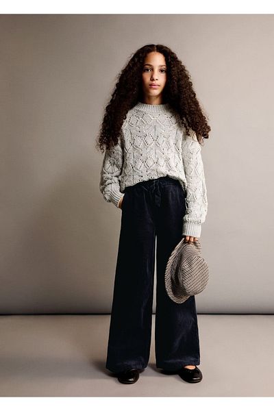MANGO Kids Navy Blue Trousers