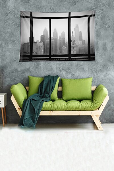 uygun dekor Tower Skyscrapers Stain Resistant Velvet υφή υφασμάτινο ύφασμα το...