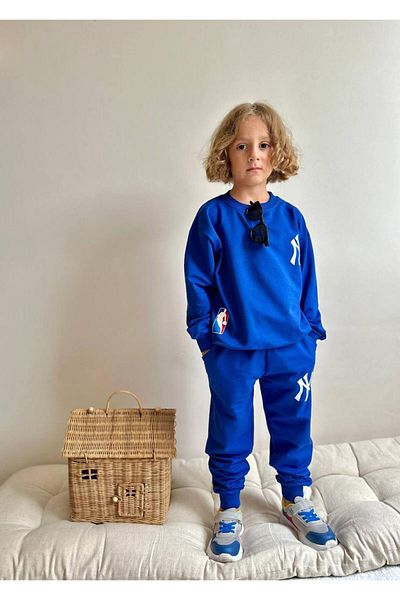 Jolly Kids Set de hanorace cu imprimeu text pentru băiat