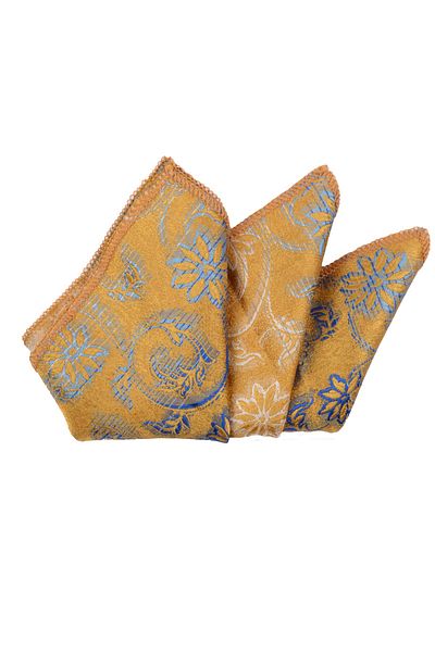 Cengiz İnler Cengiz Inler Flower Patterned Microfiber Men's Tie with Handkerchief