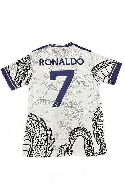 Lion Spor Ρονάλντο Ρ.ε.α.λ. M.a.d.r.i.d. Dragon White Προσαρμοσμένο Σχέδιο Κοντομάνικο Τζέρσεϊ Rerisata