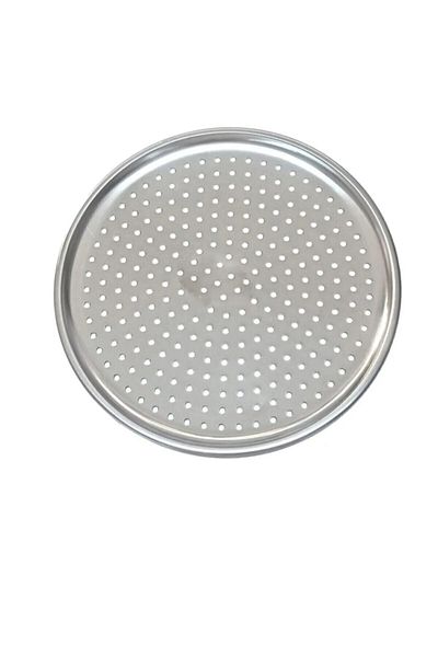 BİMOTE 3-Piece Luxury Steel Perforated Pizza Tray 28,32,36 cm