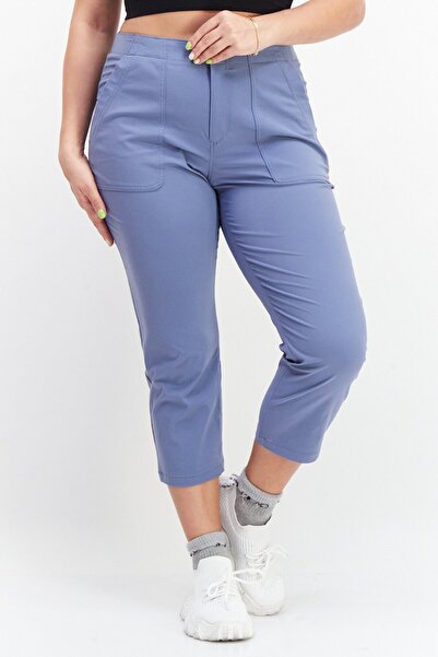 Eddie Bauer بنطلون نسائي سادة بقصّة عادية، أزرق غامق