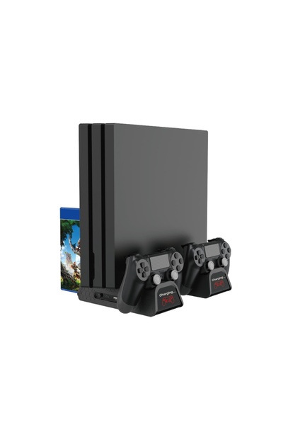 comse Ps4 Slim Pro Fat Uyumlu Çift Fanlı Dikey Soğutucu Ve Kol Şarj Standı
