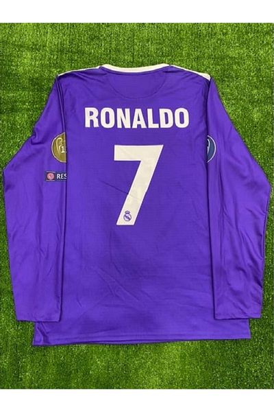 Lion Spor Ronaldo R.e.a.l. M.a.d.r.i.d. 2017 Cardi.f.f Lila színű, hosszú ujjú felnőtt mez