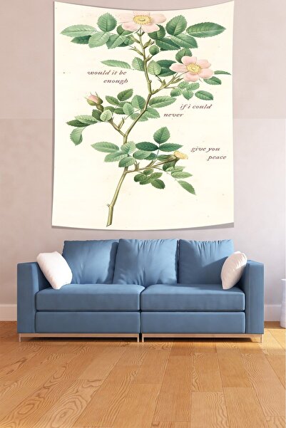 farbala Tapiserie de perete din țesătură rezistentă la pete de trandafir roz scris