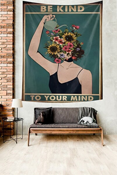 Generic Brand Be Kind To Your Mind Ethnic Pattern Stain Resistant Fabric Wall...