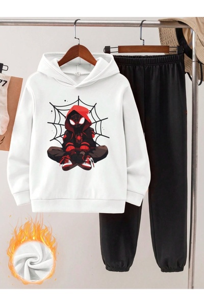 Heybely Kids Set trening pentru copii cu imprimeu Spiderman, din bumbac cu 2 ...