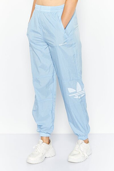 adidas بنطال رياضي رياضي نسائي بشعار مطرز، أزرق