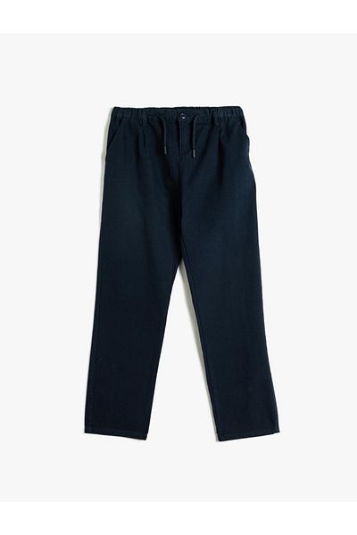 Koton Boy's Canvas Pants 5Wkb40035Tw Navy Blue