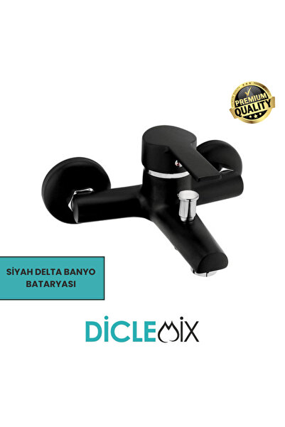 Mat Siyah Delta Banyo Bataryası Mix Banyo Musluğu Çeşmesi Pirinç Gövde