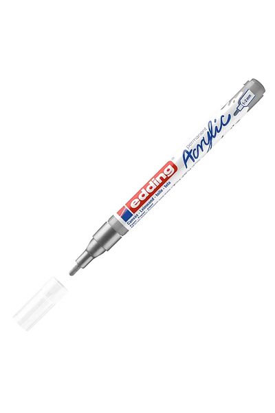 Edding 5300 No:923 Silver Acrylic Fine Point Pen - 1-2mm
