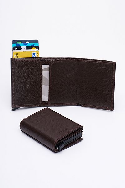 Fossil Genuine Real Leather Men's Mechanized Card Holder Wallet 8111