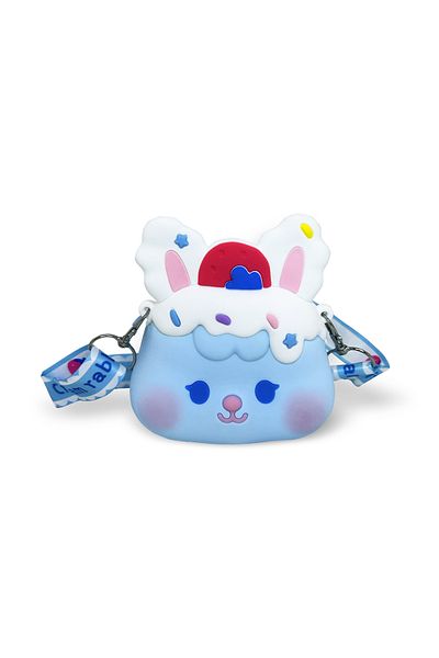 Ogi Mogi Toys Geantă de umăr rotundă colorată Blue Bunny