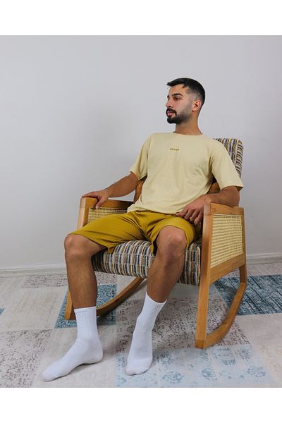 Ayans Pijama Σετ πιτζάμες Unisex από 100% βαμβακερό χτενισμένο καλοκαιρινό Capri