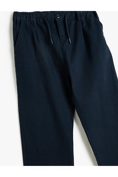 Koton Boy's Canvas Pants 5Wkb40035Tw Navy Blue