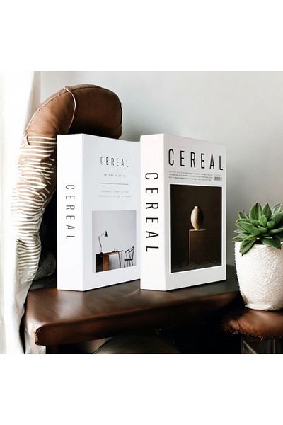 NARİBA Cereal Vase/Table 2 Pieces Decorative Book Box Set